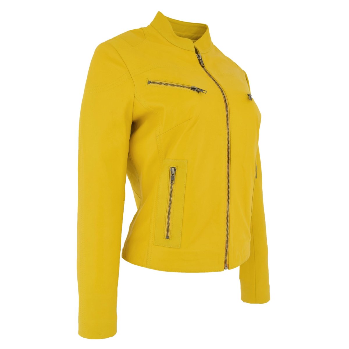 BUNERI Chaqueta de Cuero Becky Amarilla para Mujer - Imagen 5