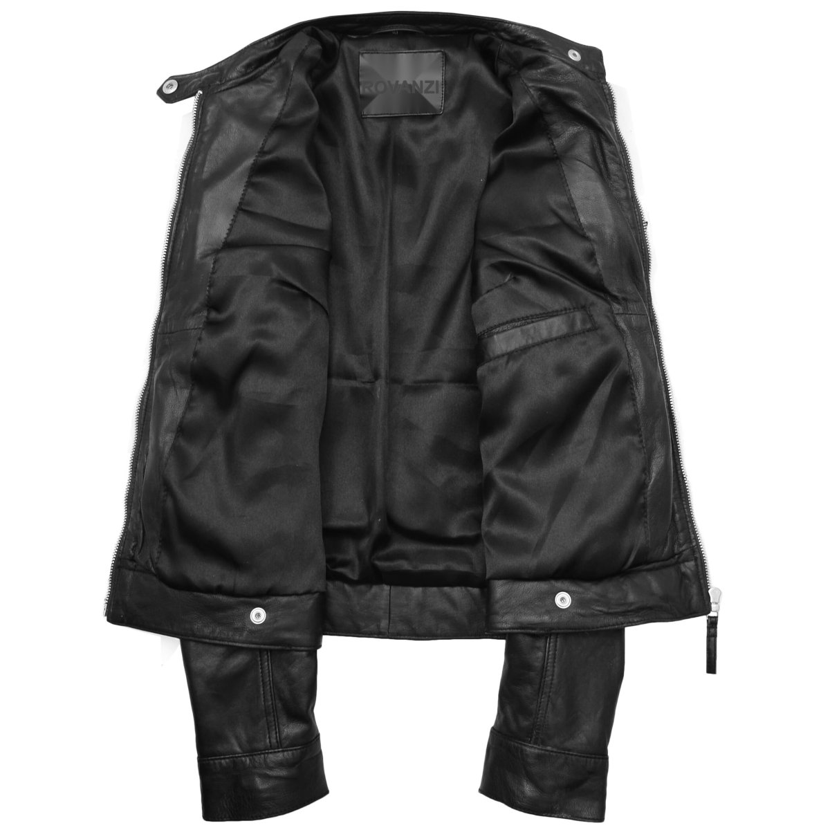 BUNERI Chaqueta Biker de Cuero Annie Negro Estilo Casual - Imagen 7