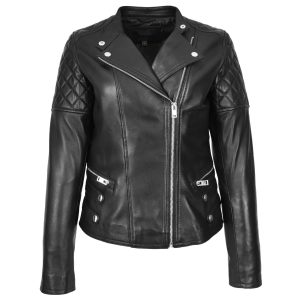 BUNERI Biker de Cuero Molly Negra