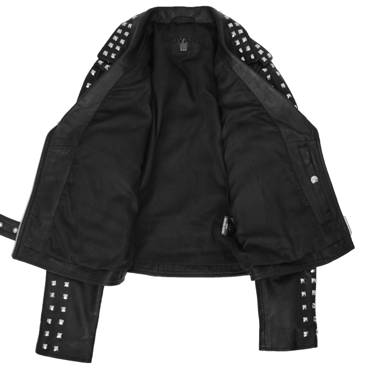 BUNERI Biker de Cuero Heidi Negra con Tachuelas Brando - Imagen 8