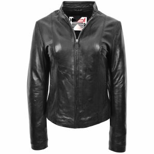 BUNERI Biker de Cuero Zoe Negra para Mujer