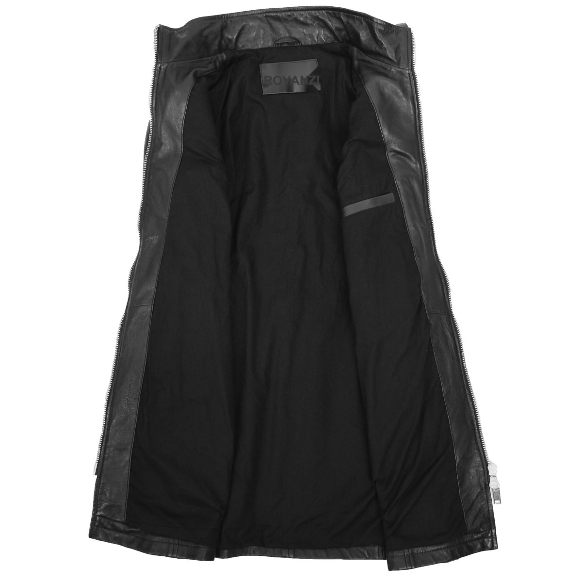BUNERI Parka de Cuero Auténtico Tyra Negro con Capucha - Imagen 8