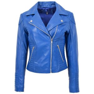 BUNERI Biker de Cuero Anna Azul