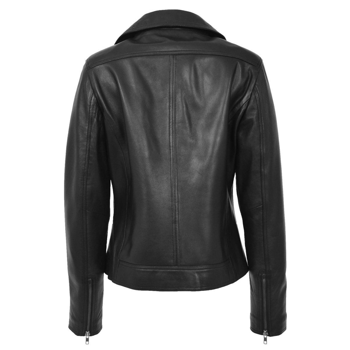 BUNERI Biker de Cuero Lola Negra Suave con Cierre Cruzado - Imagen 3