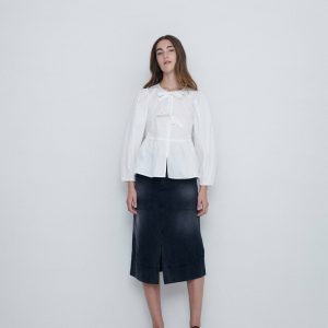 Falda midi denim YERSE
