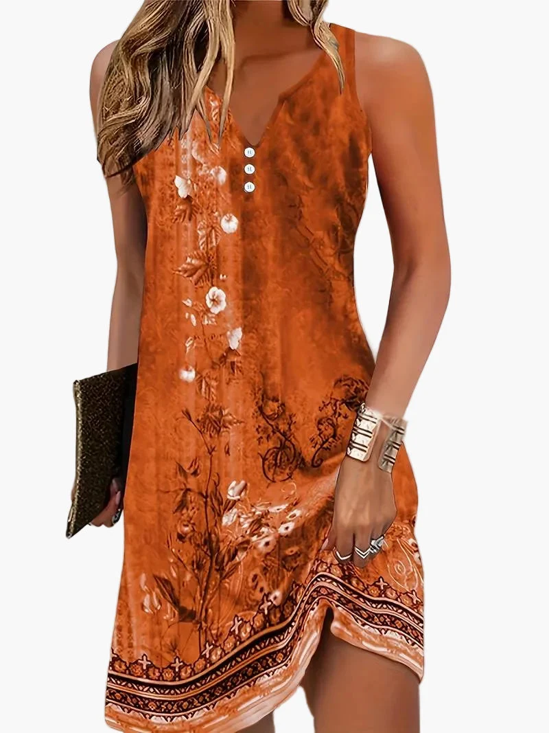 Robe Décontractée Femme Sans Manches Style Artistique pour Été et Sorties - Imagen 4