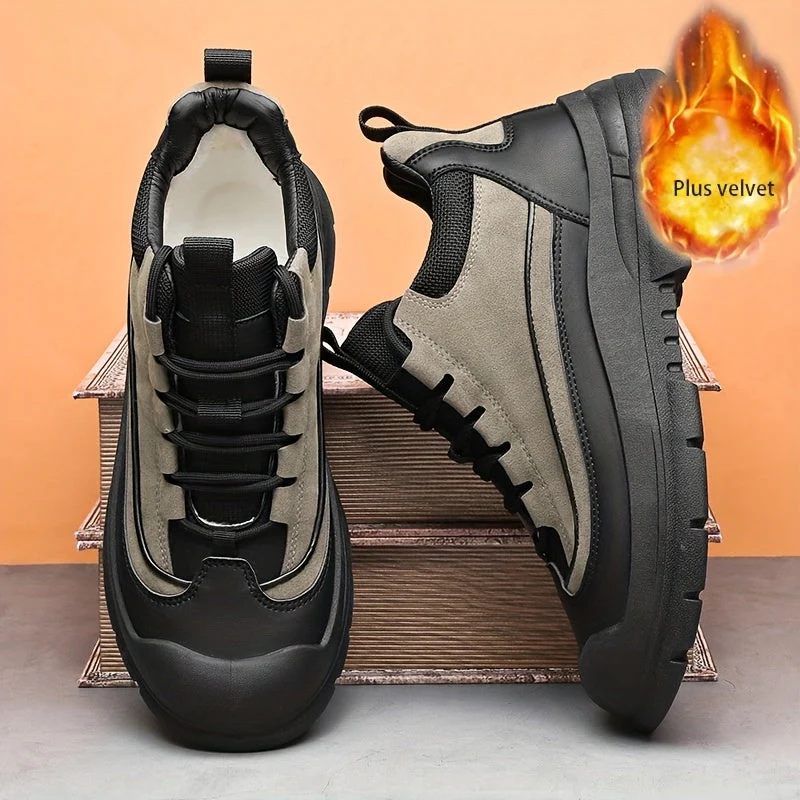 Baskets montantes style décontracté pour homme, bicolores, avec semelle épaisse - Imagen 9