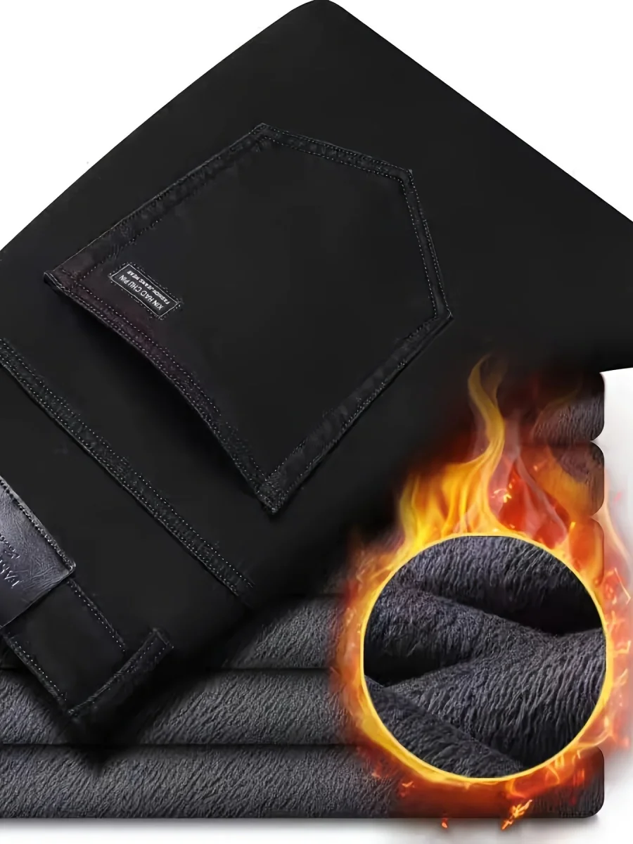 Pantalon Homme Noir Coupe Droite avec Ceinture Détachable Style Décontracté - Imagen 3