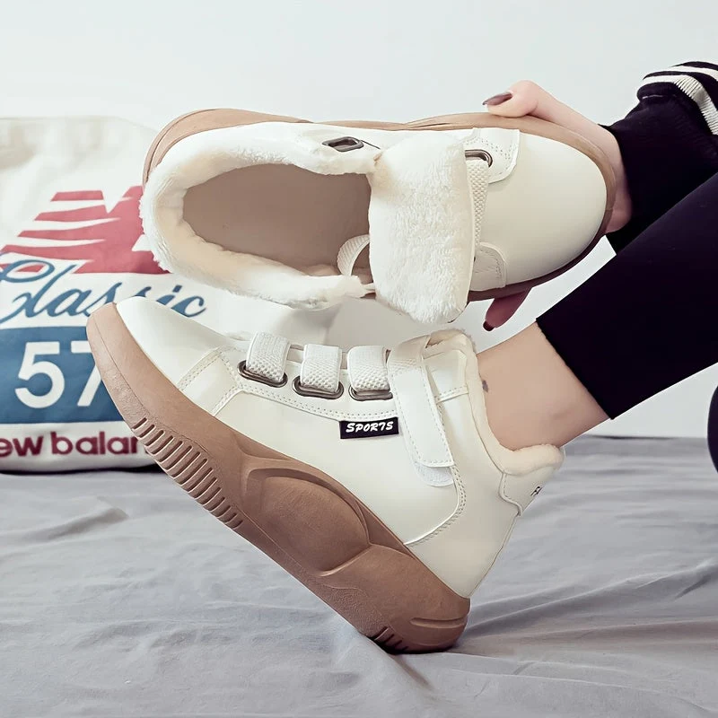 Baskets montantes femme à semelle épaisse et doublure douce - Imagen 5