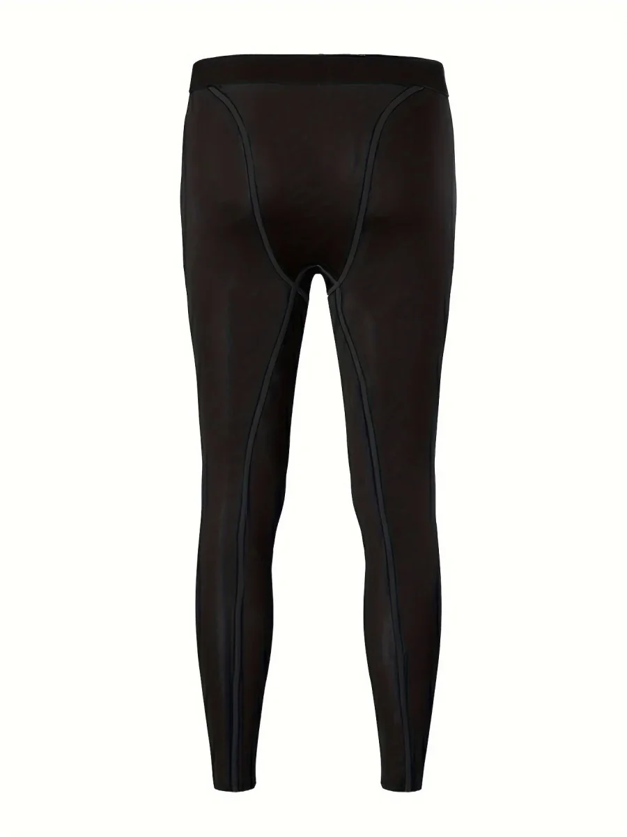 Lot de 3 Pantalons de Compression Homme Noirs Doublés Thermiques - Imagen 4