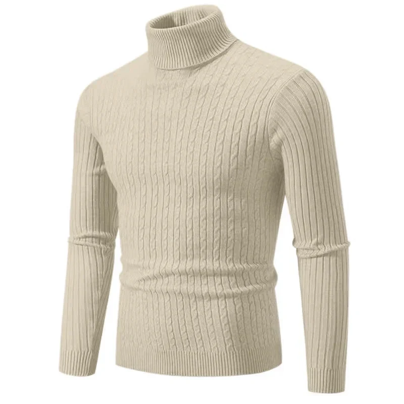 Jersey de cuello alto elegante para hombre - Imagen 3
