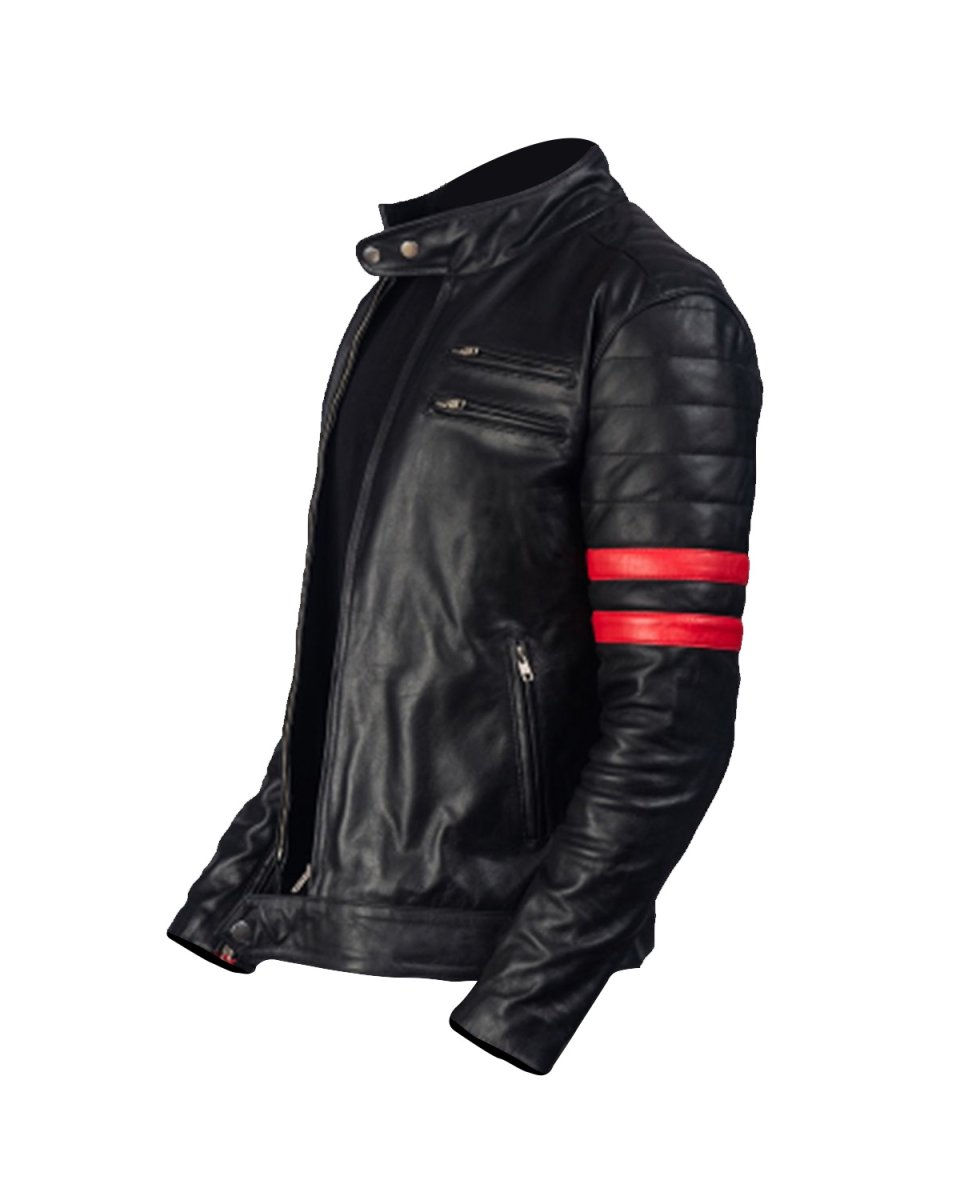 Chaqueta de moto de cuero auténtico Jasper - Imagen 4