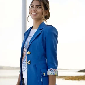 "Limoncello azul" blazer sahariana Highly Preppy