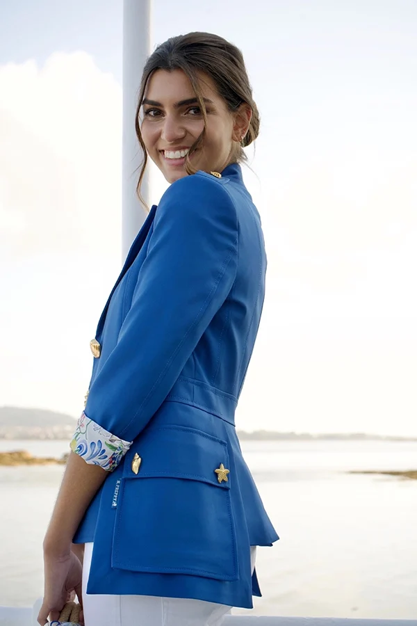 "Limoncello azul" blazer sahariana Highly Preppy - Imagen 3