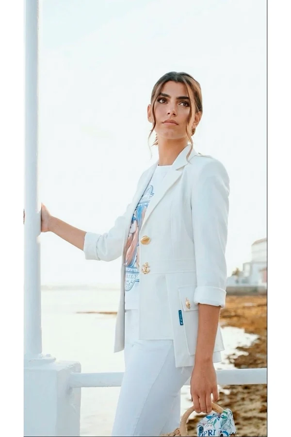 "Limoncello blanca" blazer sahariana Highly Preppy
