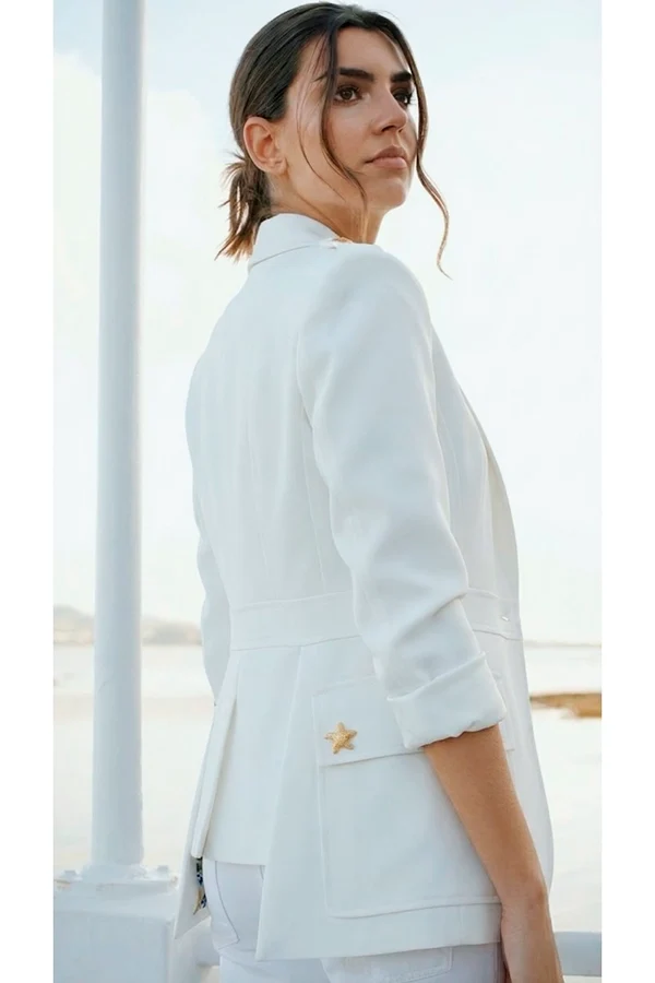 "Limoncello blanca" blazer sahariana Highly Preppy - Imagen 5
