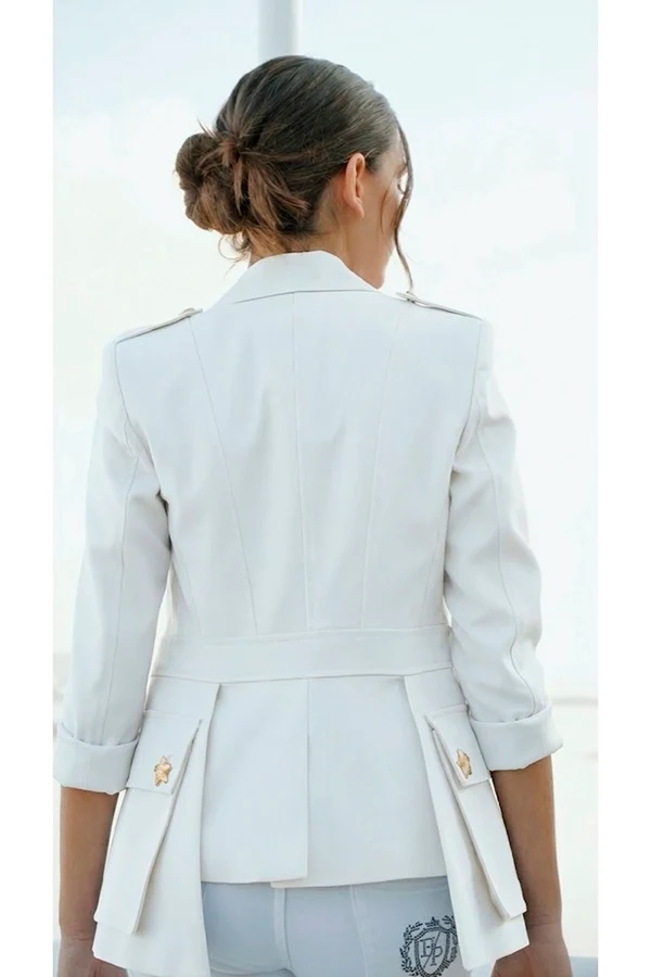 "Limoncello blanca" blazer sahariana Highly Preppy - Imagen 3