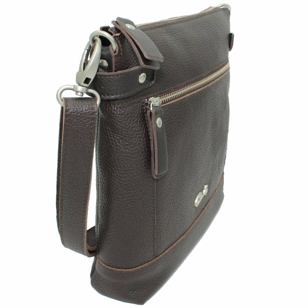 Bolso Bandolera Pequeño de Piel Granulada para Hombre - Imagen 3