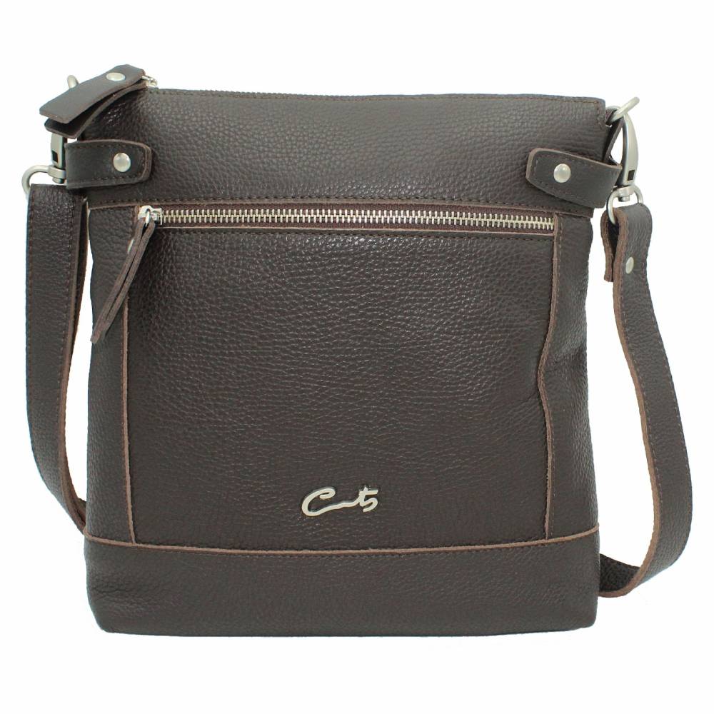 Bolso Bandolera Pequeño de Piel Granulada para Hombre