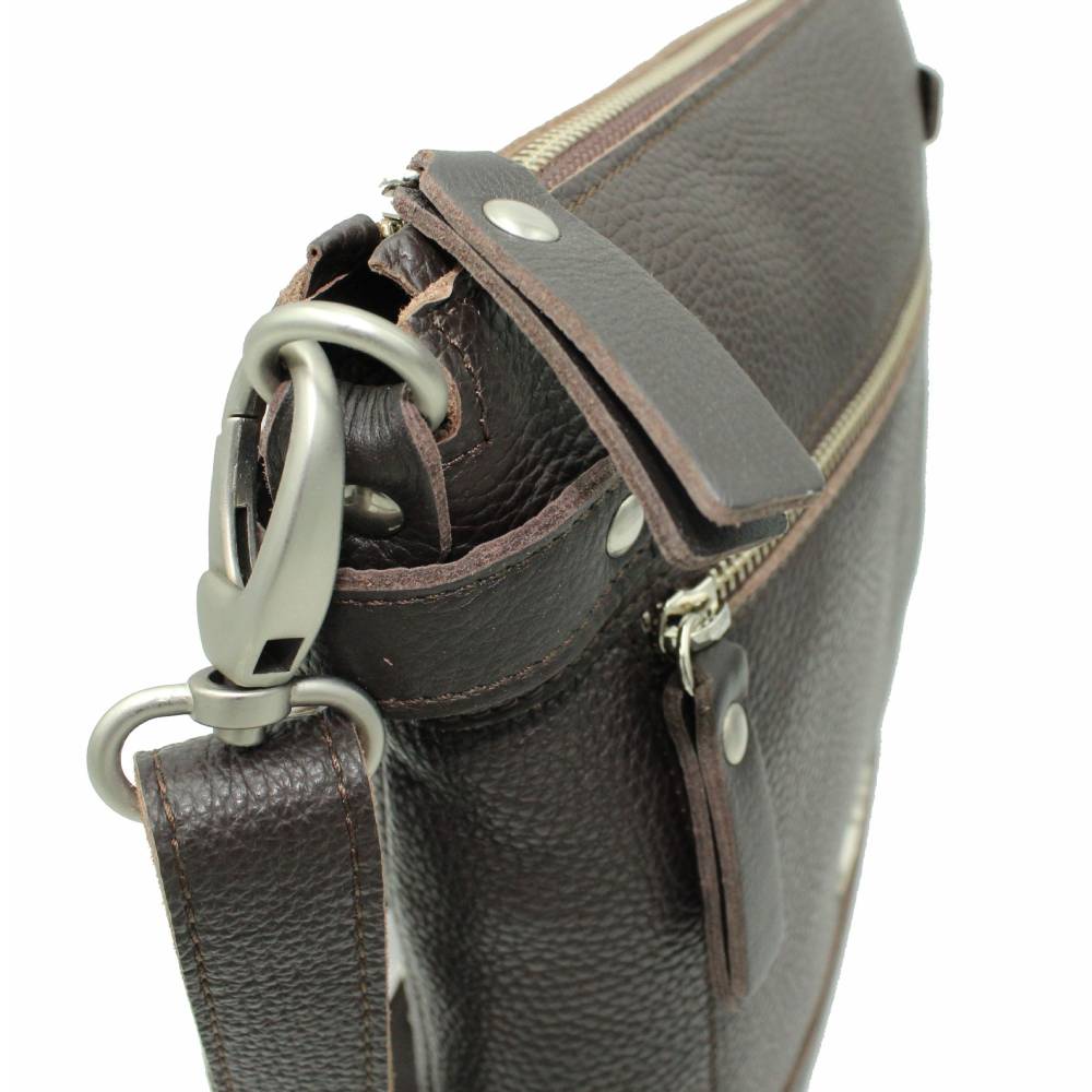 Bolso Bandolera Pequeño de Piel Granulada para Hombre - Imagen 4