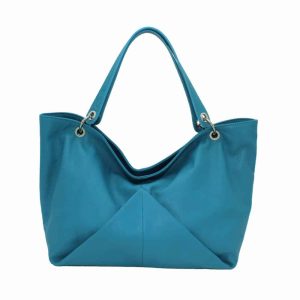 Bolso de Piel para Mujer con Detalle de Triángulo