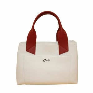 Bolso de Mujer en Piel Granulada con Dos Asas