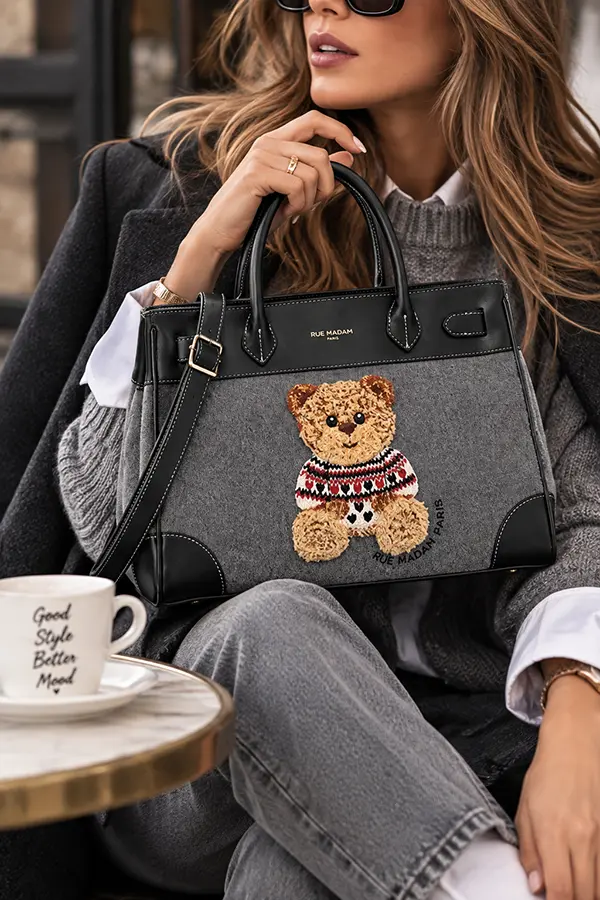 "Marvin Love Tote gris" bolso Rue Madam - Imagen 3