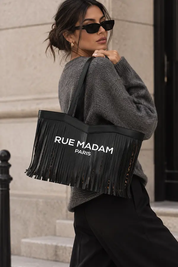 "Sauvage shopping Negro" bolso Rue Madam - Imagen 4