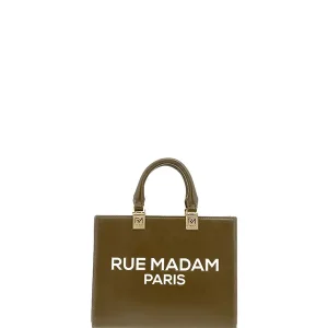 "Iconique Mini Tote Caqui" bolso Rue Madam