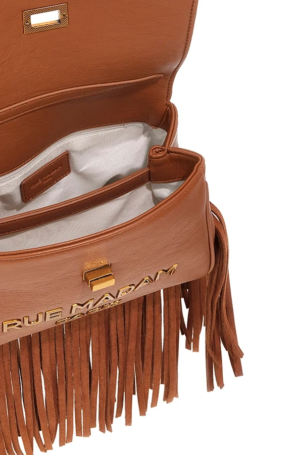 "Les Jours XS flecos Cognac" bolso Rue Madam - Imagen 4