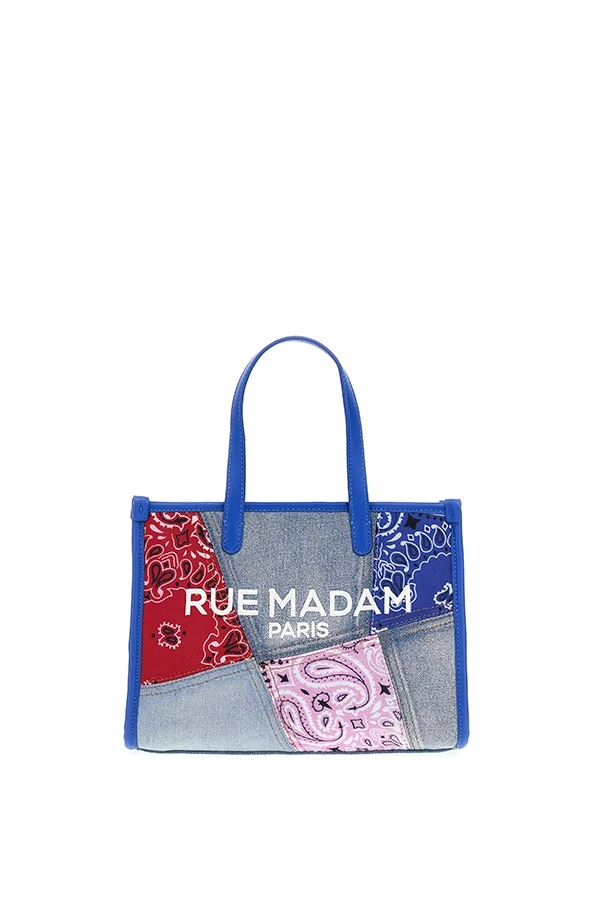 "Paisley Mini Tote azul" bolso Rue Madam - Imagen 2