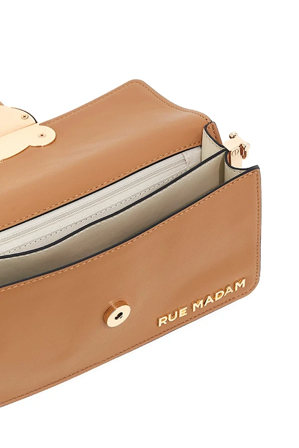 "Teddy It-bag Shoulder Cognac" bolso Rue Madam - Imagen 4