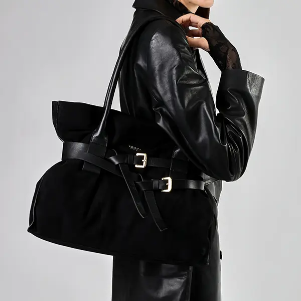 "Kenya negro" bolso shopping Tosca Blu - Imagen 3