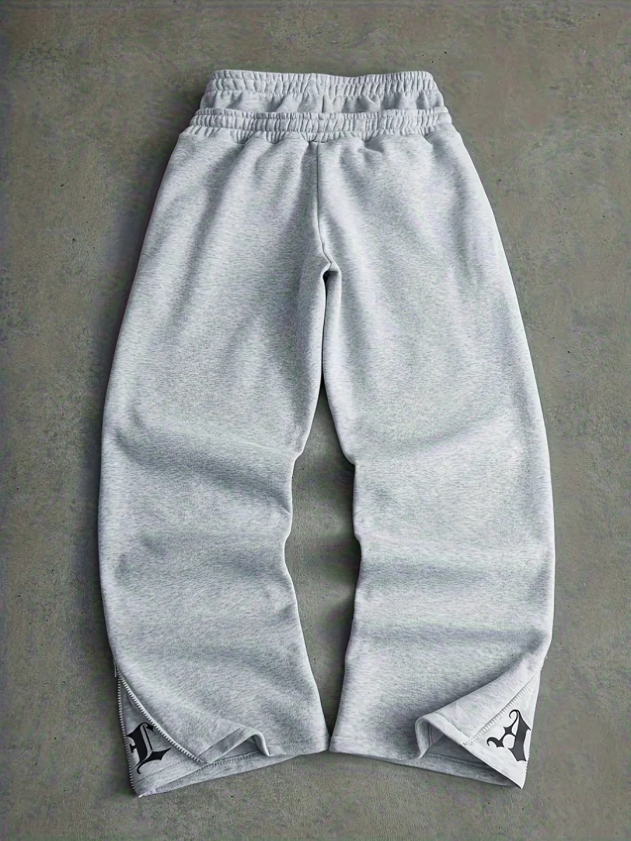 Pantalon de jogging ample brodé noir pour homme - Imagen 7