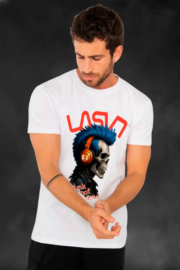 "Punknotdead blanco" camiseta LaSal - Imagen 3