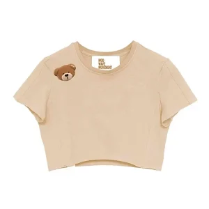 "Teddy beige cropped" camiseta MWM