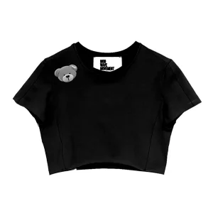 "Teddy negro cropped" camiseta MWM