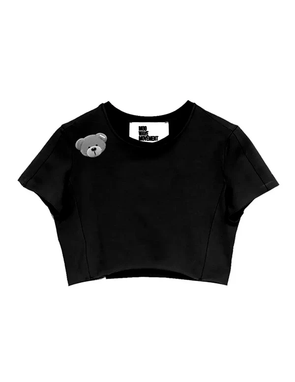 "Teddy negro cropped" camiseta MWM - Imagen 2