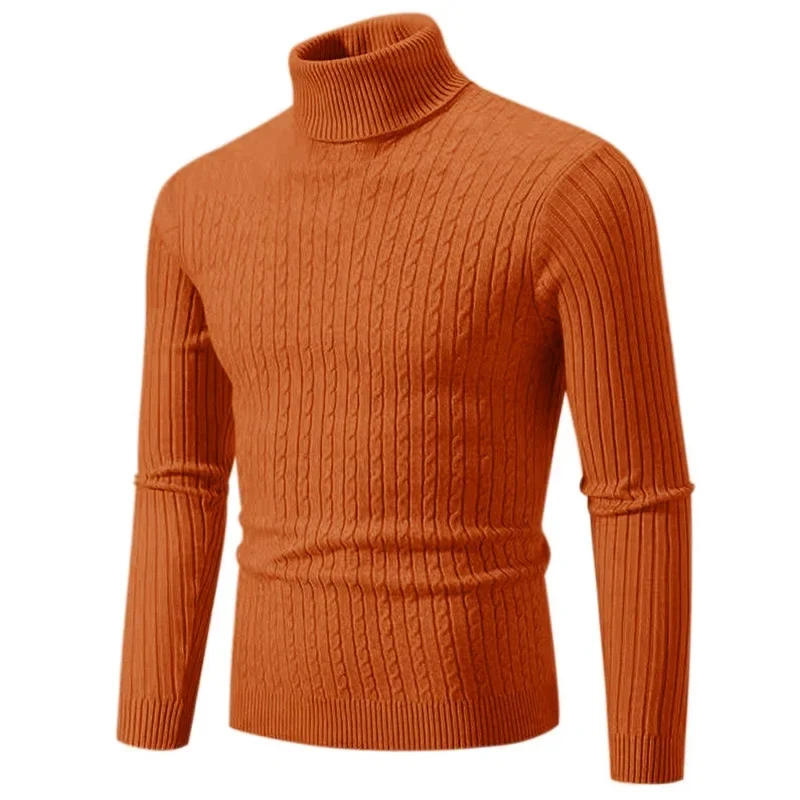 Jersey de cuello alto elegante para hombre - Imagen 4