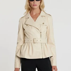 "Taylor beige" cazadora biker Relish