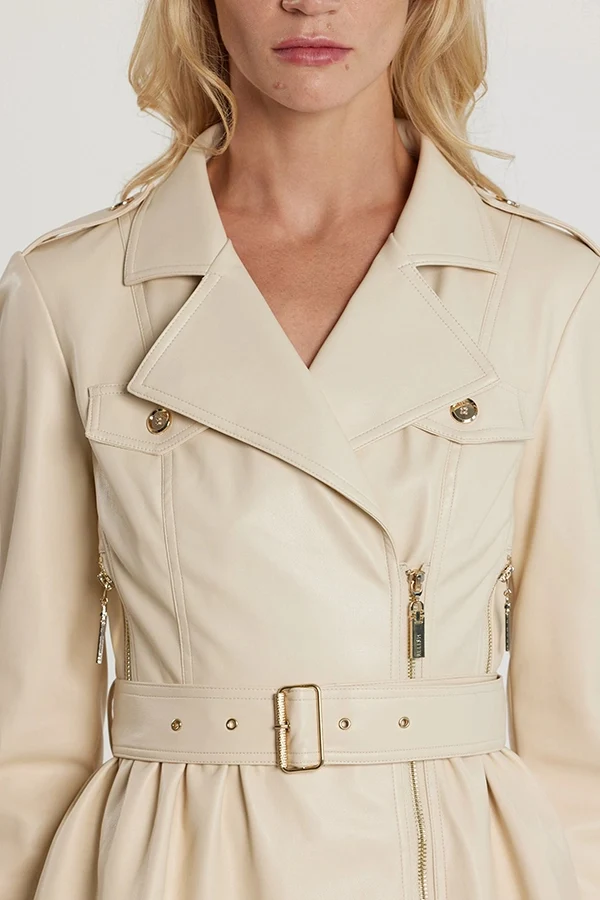 "Taylor beige" cazadora biker Relish - Imagen 4
