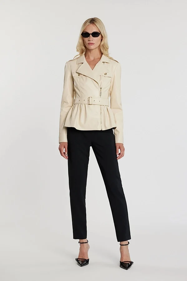 "Taylor beige" cazadora biker Relish - Imagen 7