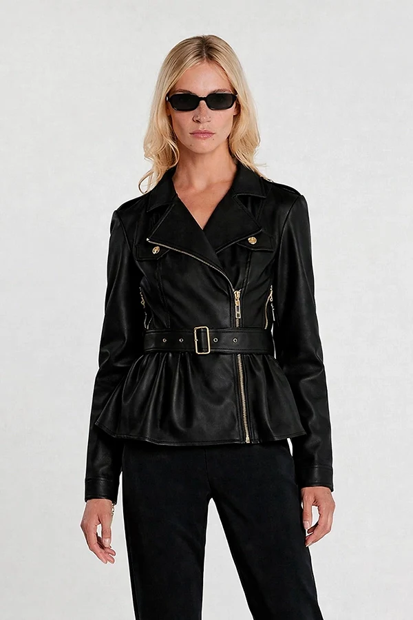 "Taylor negro" cazadora biker Relish