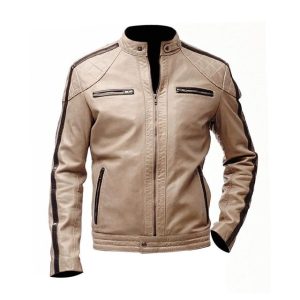Chaqueta Café Racer a rayas