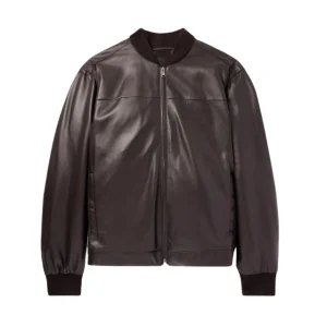 Chaqueta clásica de cuero genuino para hombre