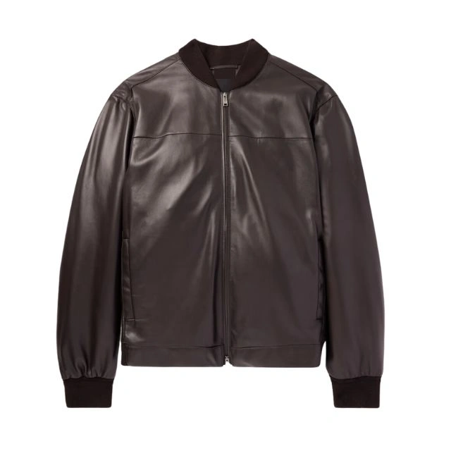 Chaqueta clásica de cuero genuino para hombre - Imagen 2