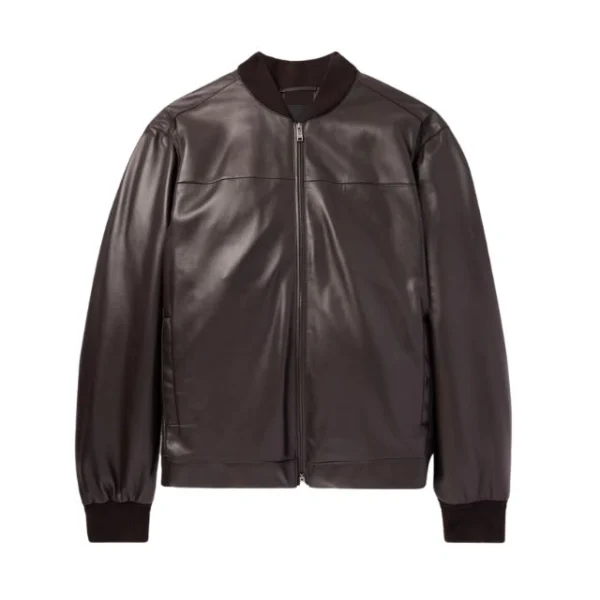 Chaqueta clásica de cuero genuino para hombre - Imagen 3