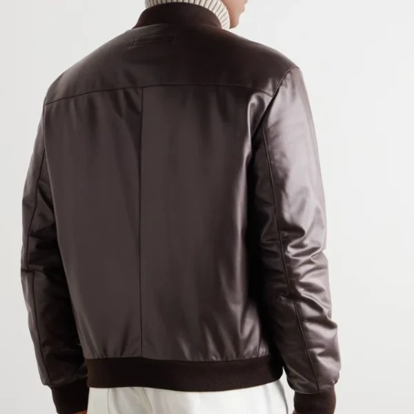 Chaqueta clásica de cuero genuino para hombre - Imagen 7