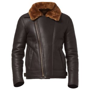 Chaqueta de aviador Eric en piel auténtica.