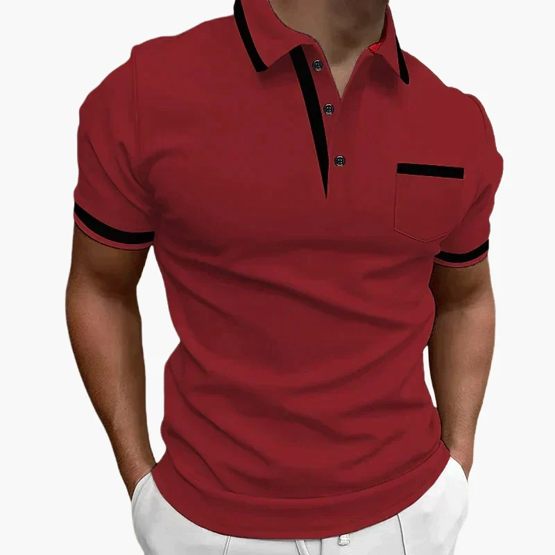 Polo homme style urbain chic à finitions contrastées pour look quotidien soigné - Imagen 4